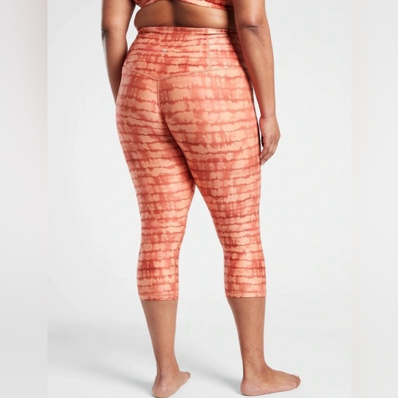 Athleta Elation Printed Capri Tight, Tahiti Island Coral Size 3X NWT - Picture 8 of 9
